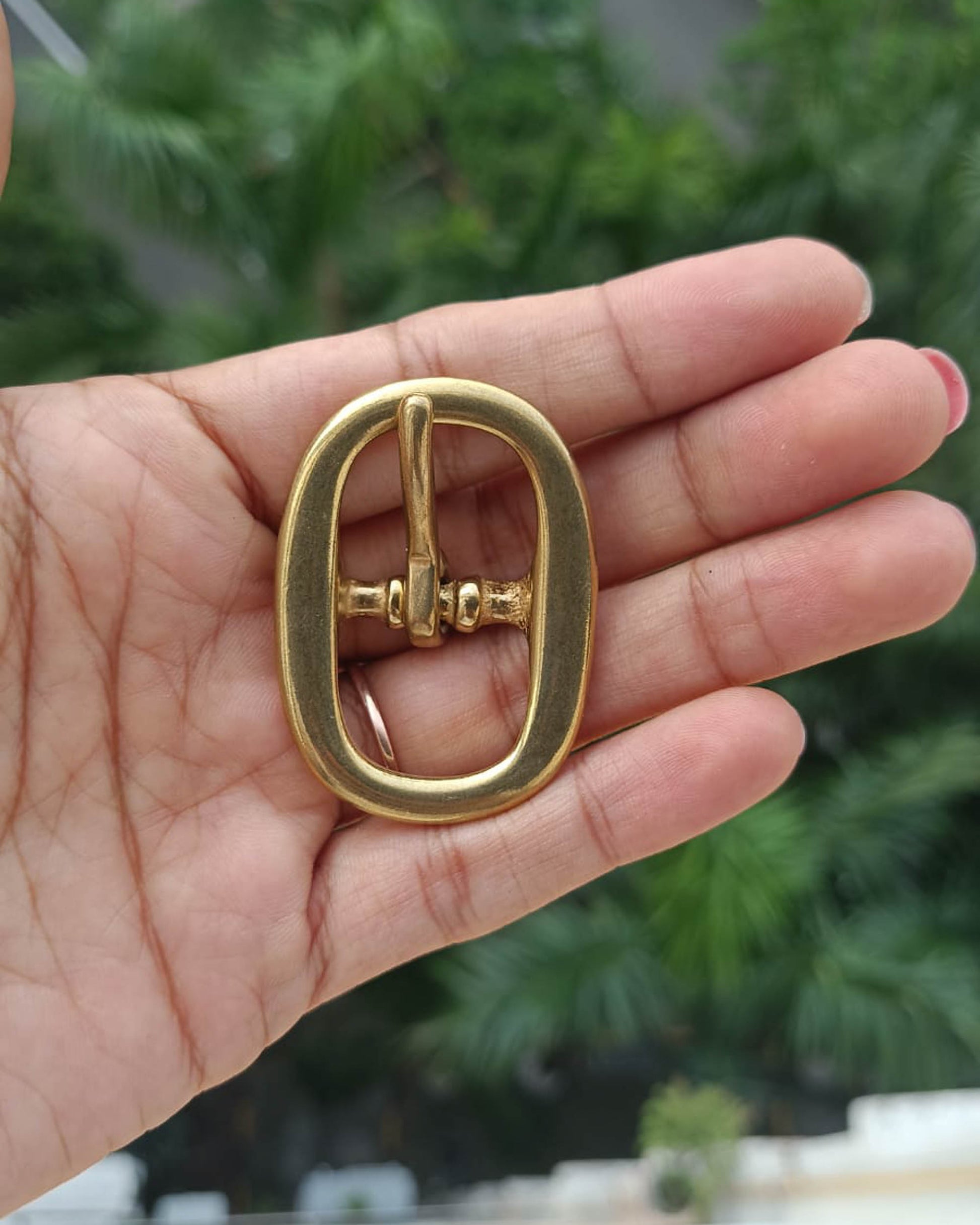 Malla Center Bar Buckle Solid Brass | 16mm | India Leather Supply