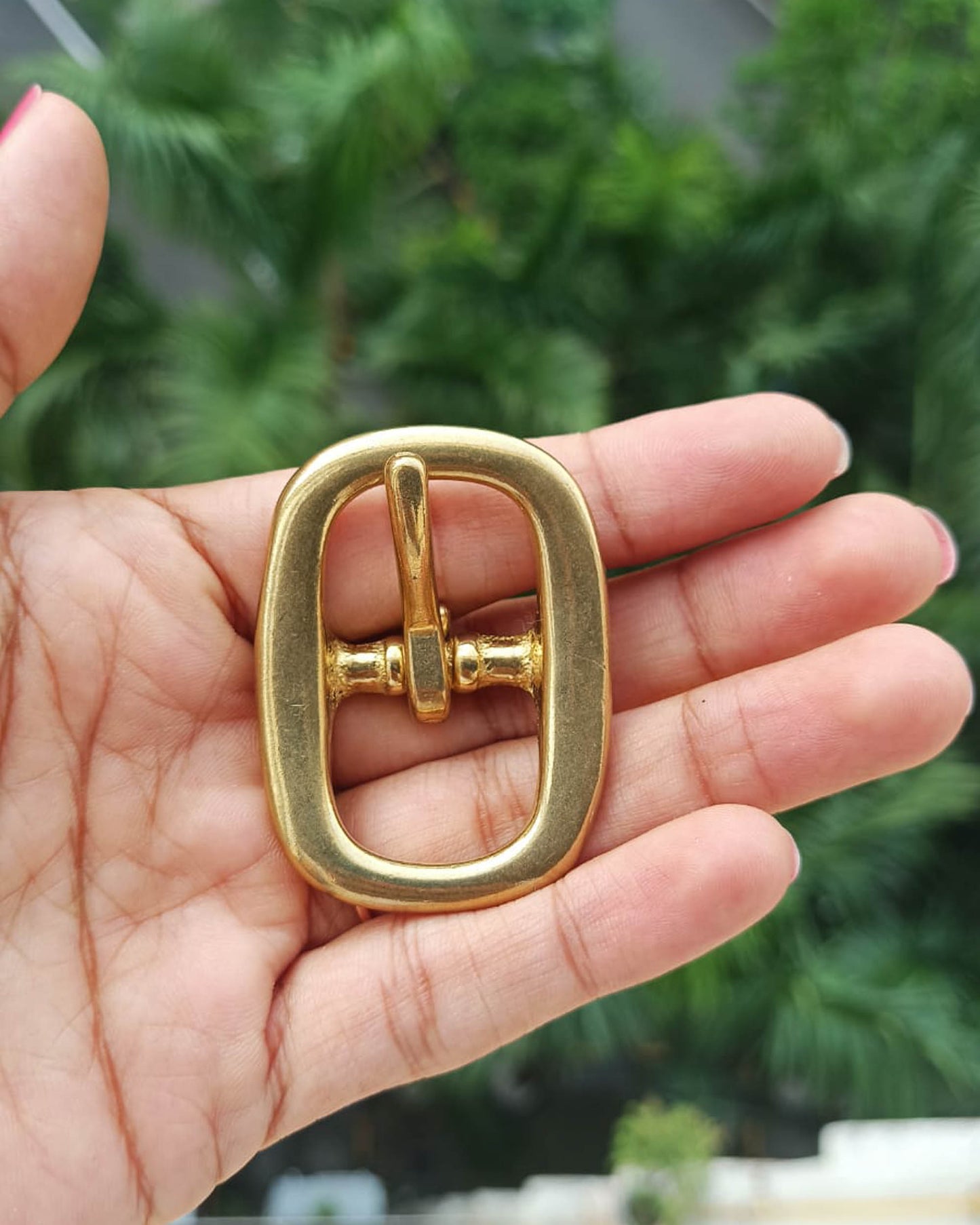 Malla Center Bar Buckle Solid Brass | 20mm | India Leather Supply