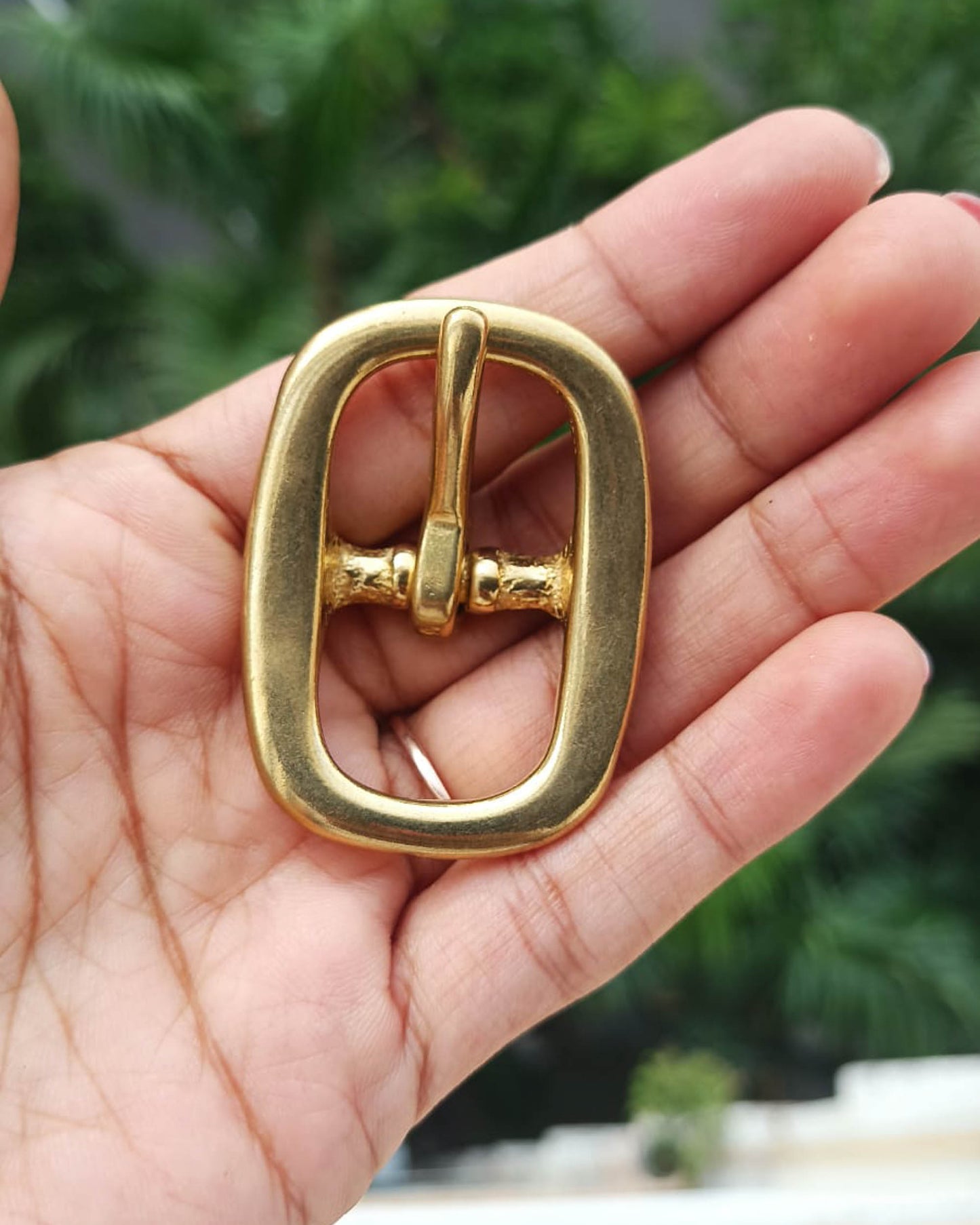 Malla Center Bar Buckle Solid Brass | 25mm | India Leather Supply