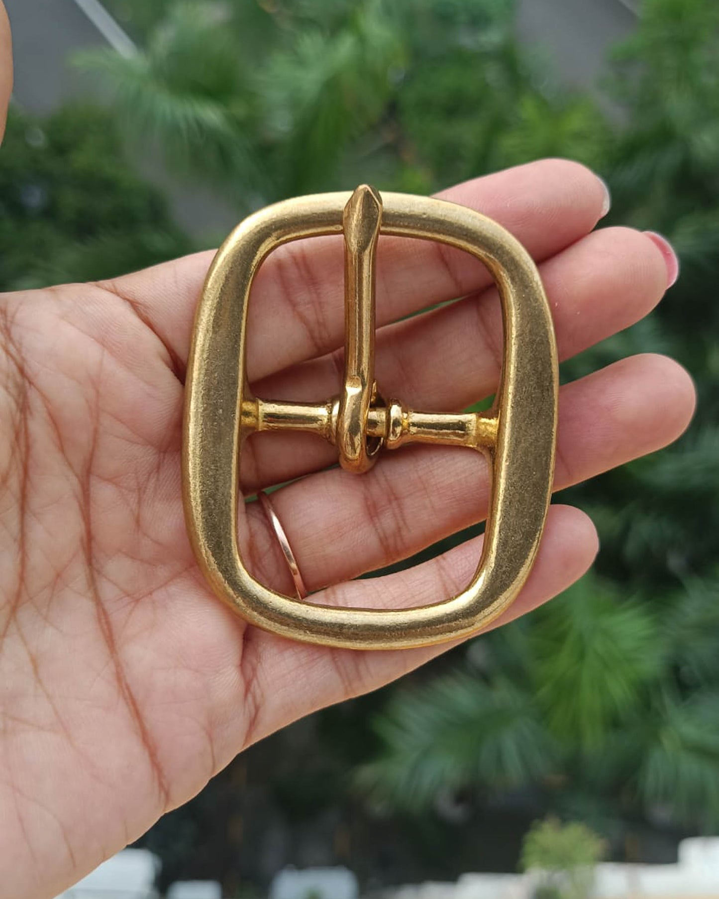 Malla Center Bar Buckle Solid Brass | 32mm | India Leather Supply