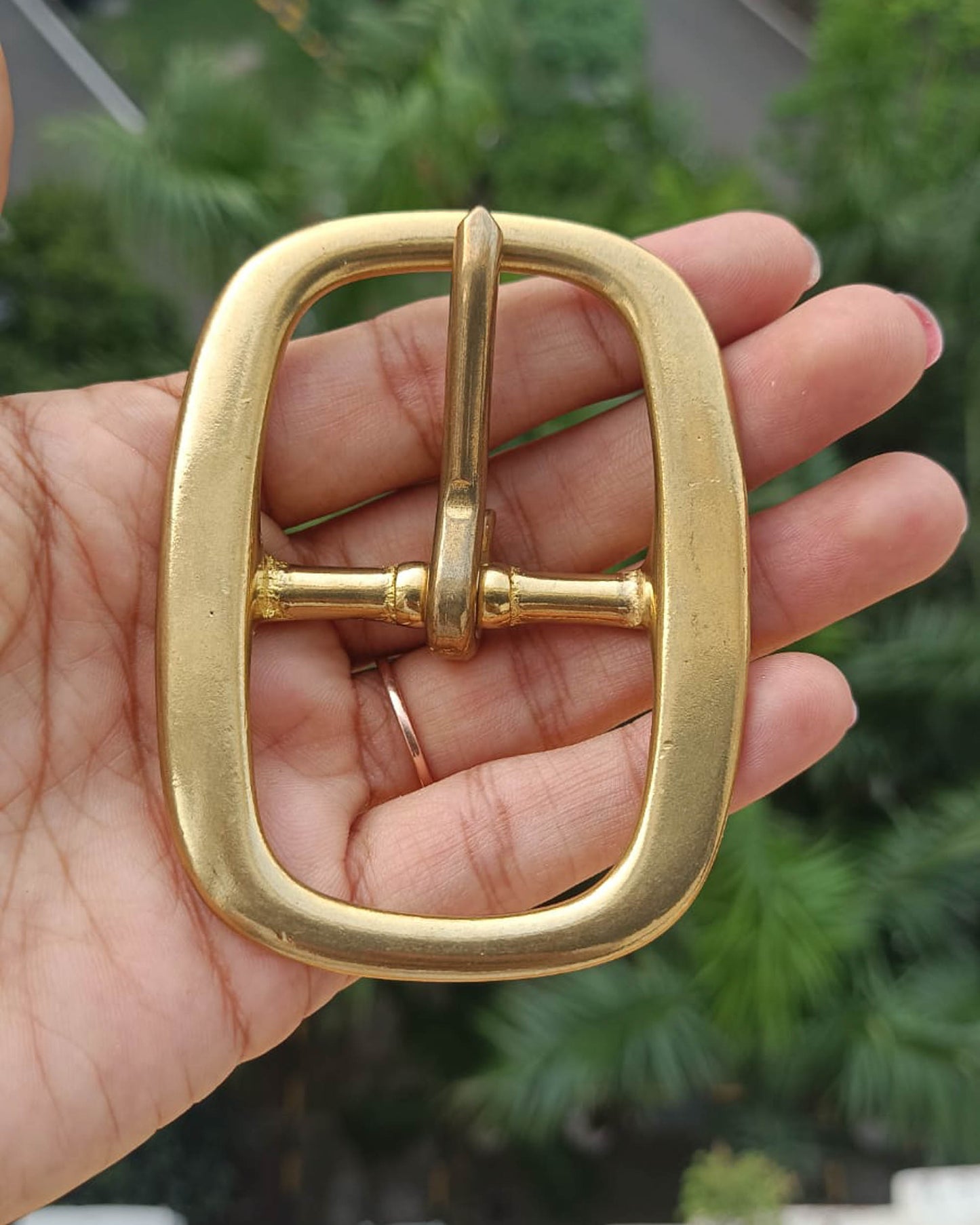 Malla Center Bar Buckle Solid Brass | 38mm | India Leather Supply