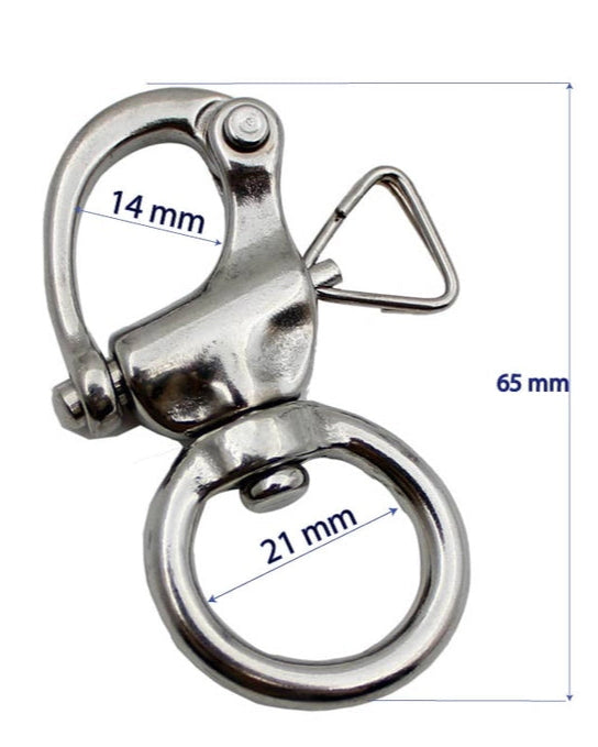 Marine Swivel Shackle SS Round Head | India Leather Supply