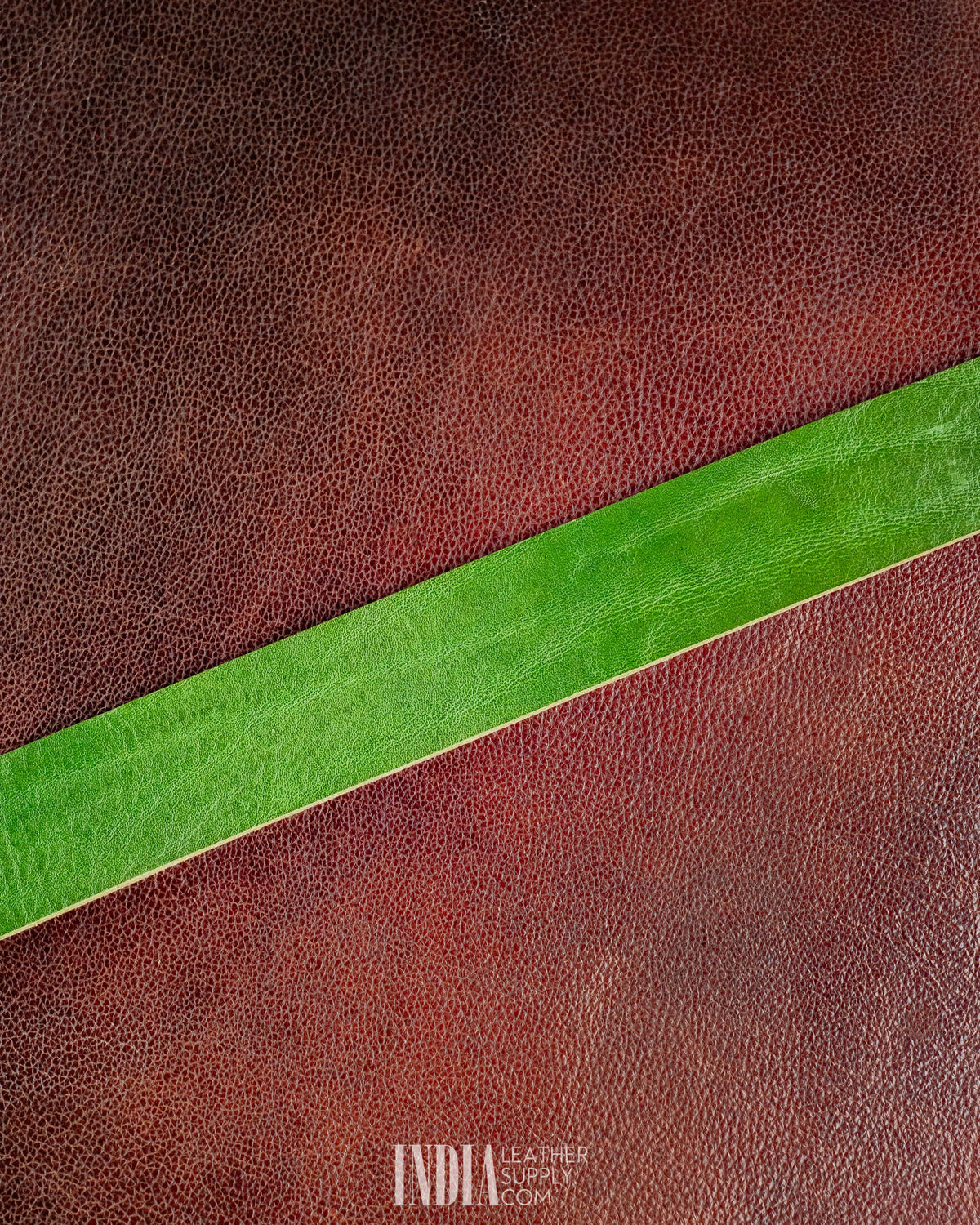 Meadow Green Leather Belt Strap 2.8-2.9mm | India Leather Supply