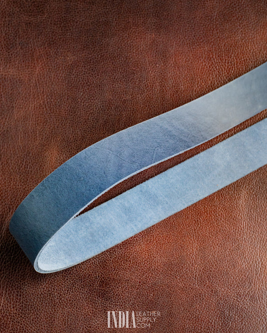 Navy Blue Leather Belt Strap 3.6-3.8mm | India Leather Supply