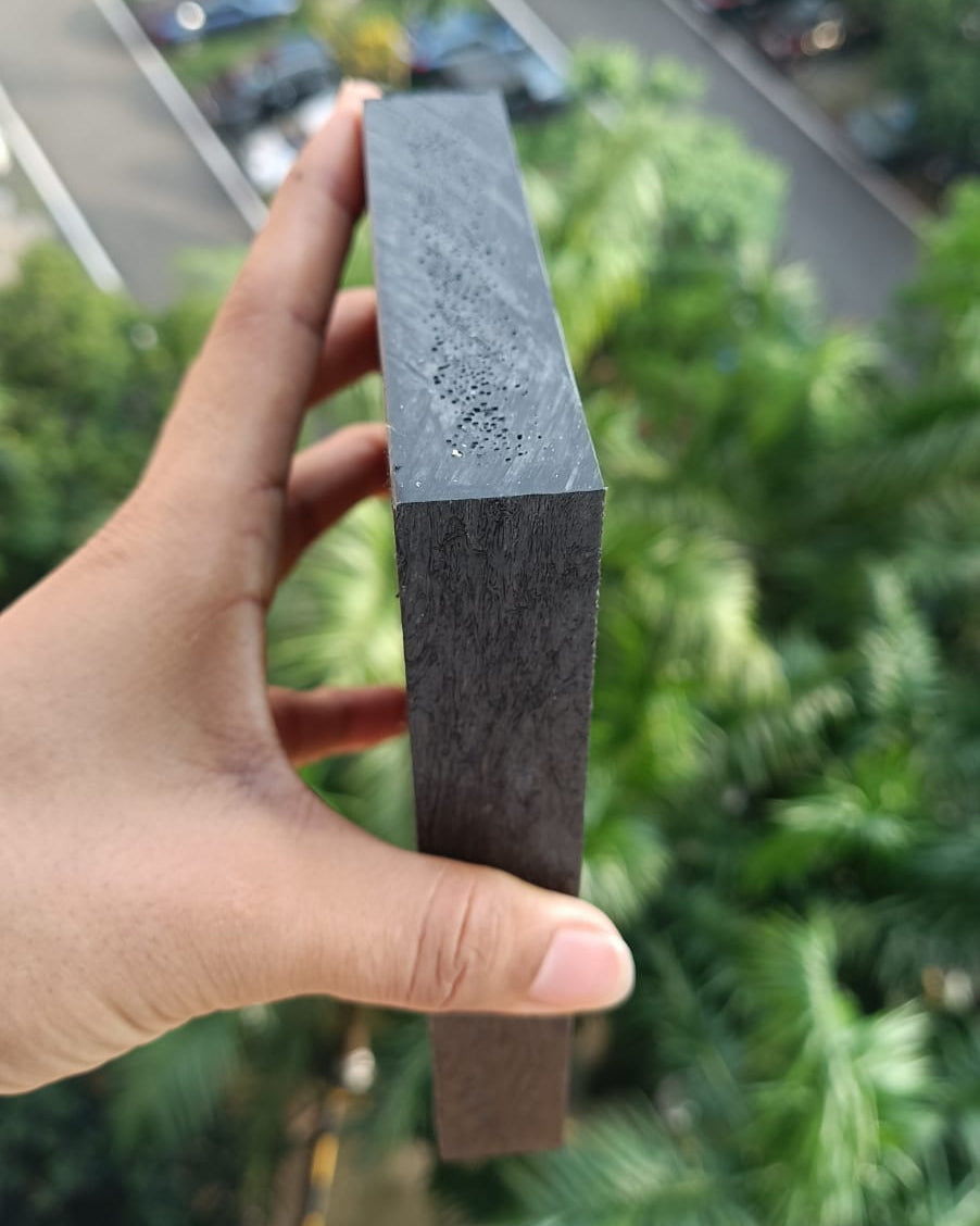 OKA Factory Rubber Pound Board Wood Grain Finish | India Leather Supply
