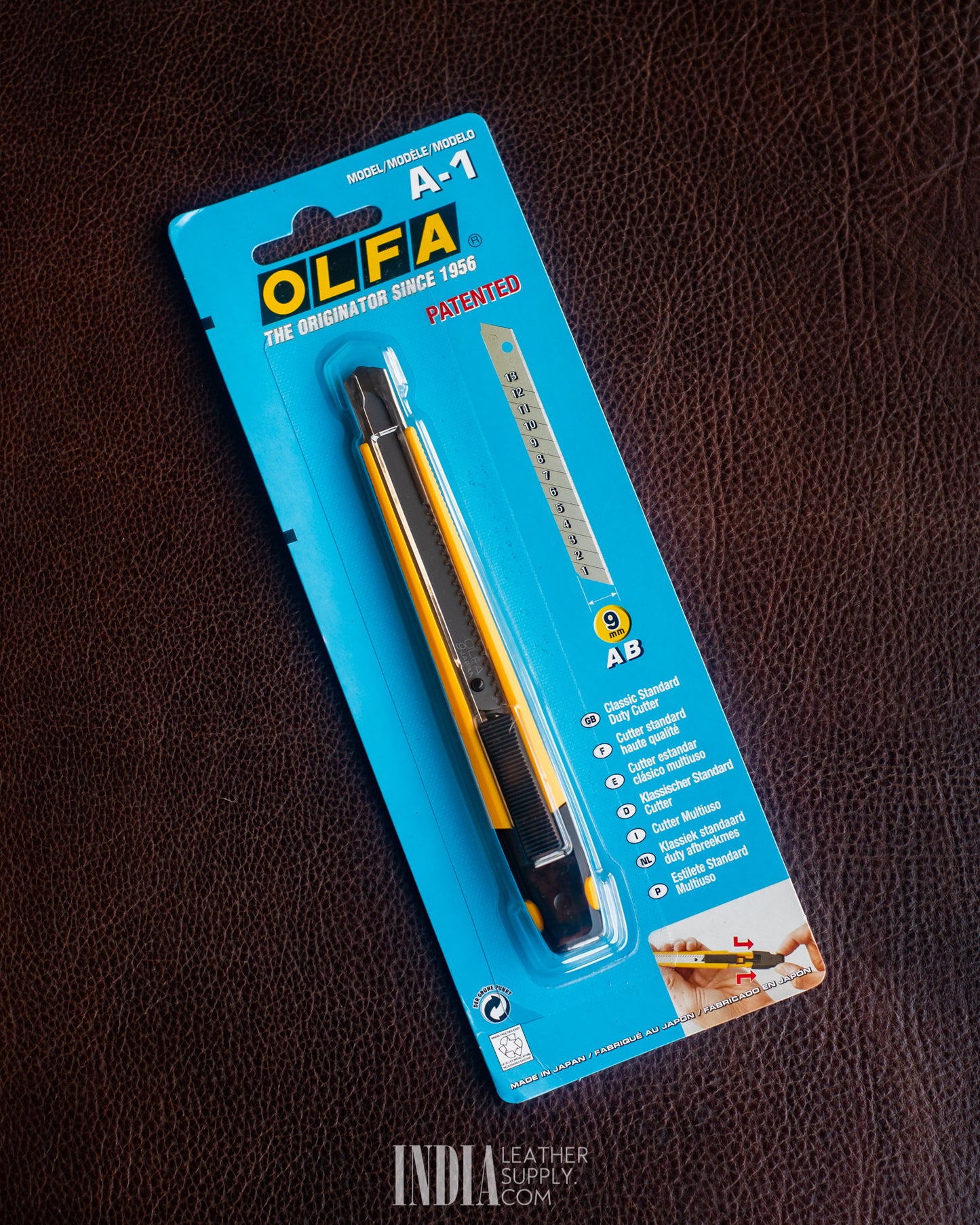 OLFA A-1 Slide-Lock Precision Knife 9mm | India Leather Supply