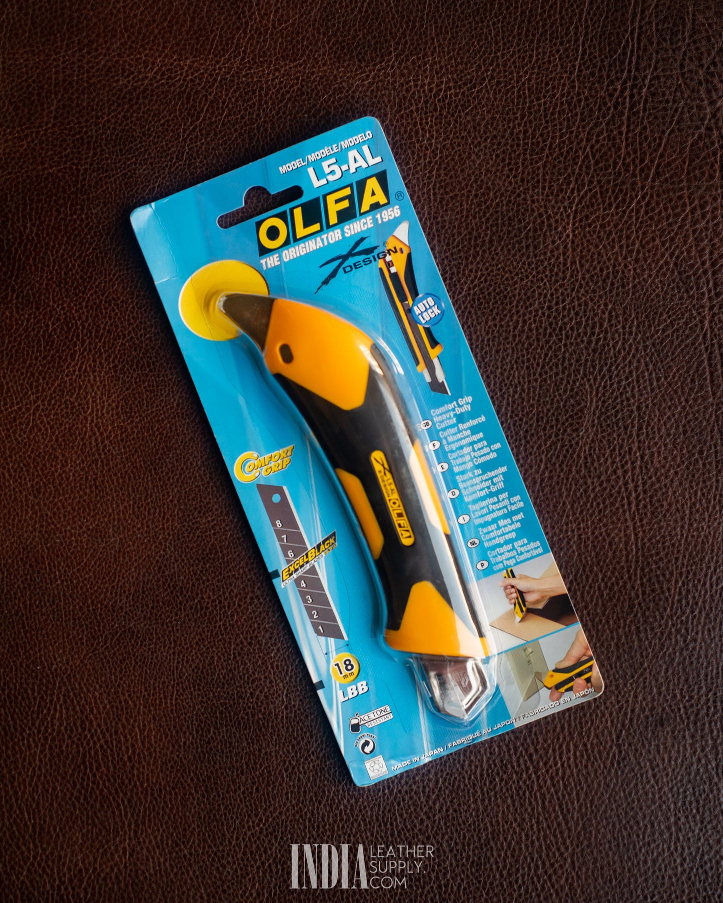 OLFA L5-AL Heavy Duty Cutter 18mm | India Leather Supply