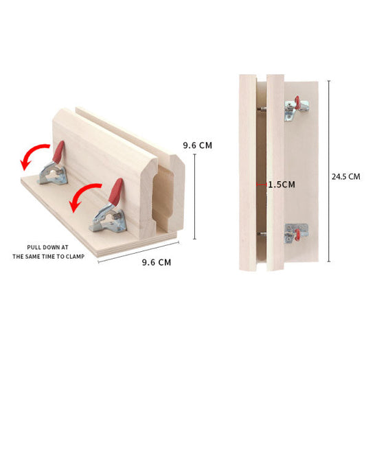 Horizontal Wooden Clamp (for hand stitching/burnishing)