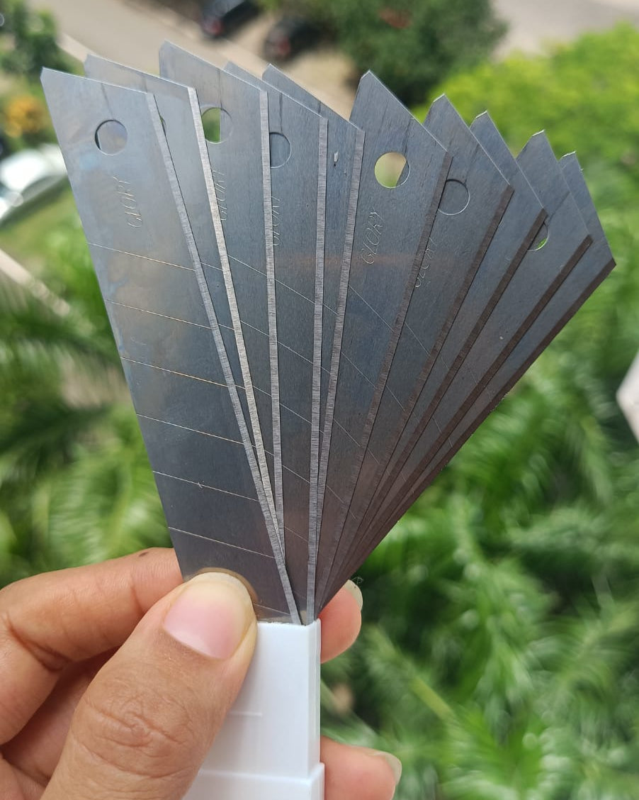 Replacement Blade for Paper Cutter 10 Blades | 18mm | India Leather Supply
