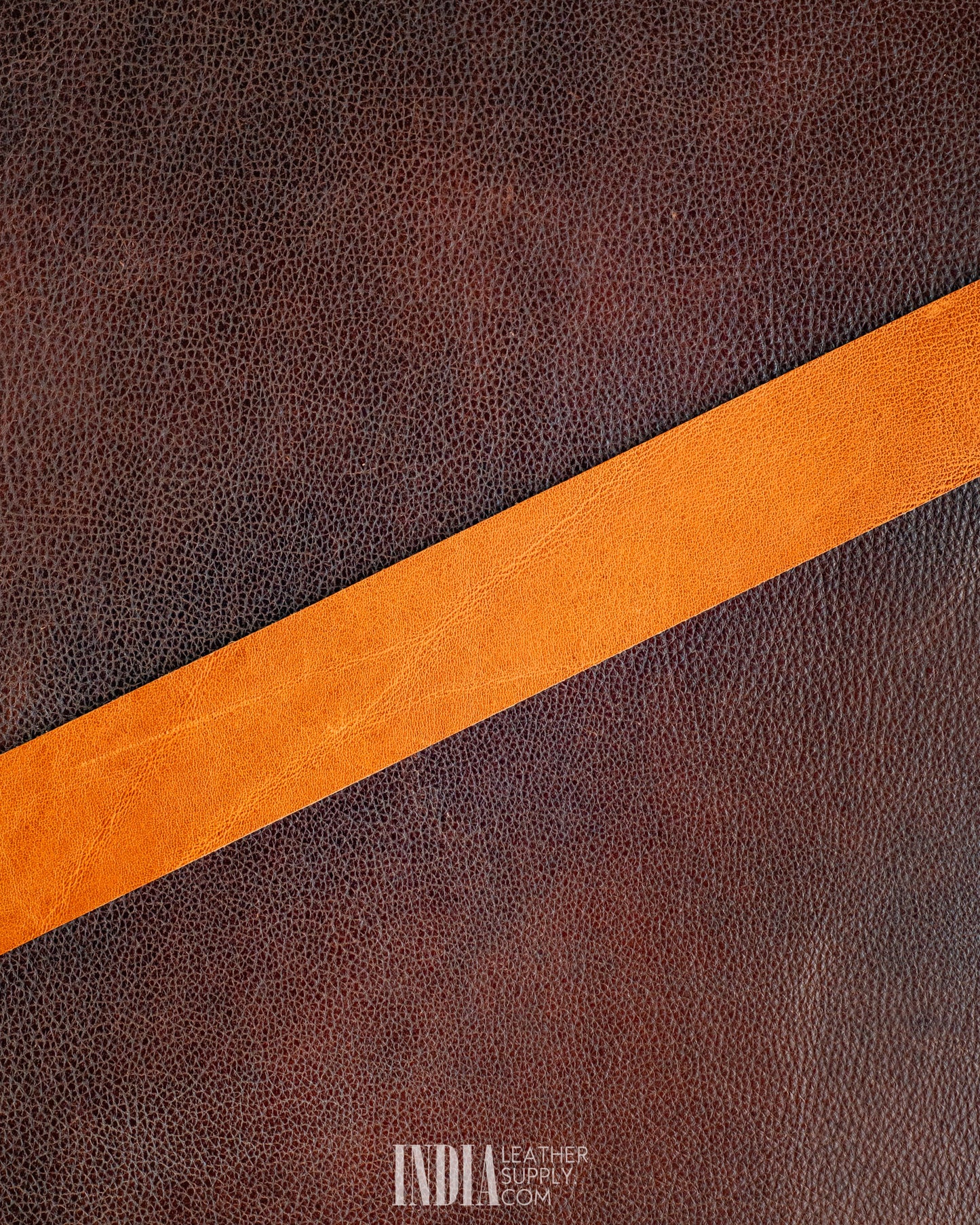 Saddle Tan Leather Belt Strap 3.3-3.4mm | India Leather Supply