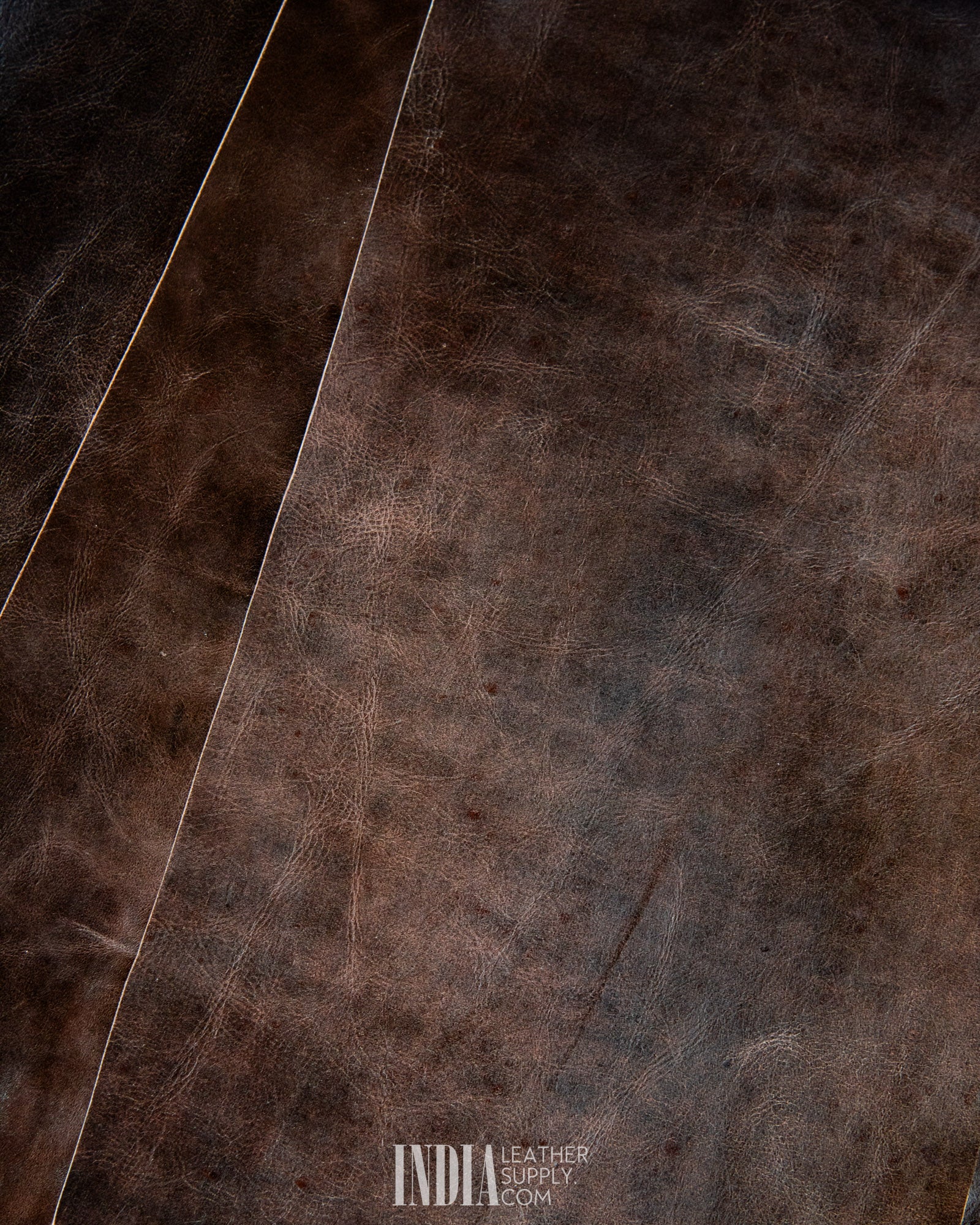 Sheong Shi Tannery Distress Brown Leather 0.8-1mm | India Leather Supply