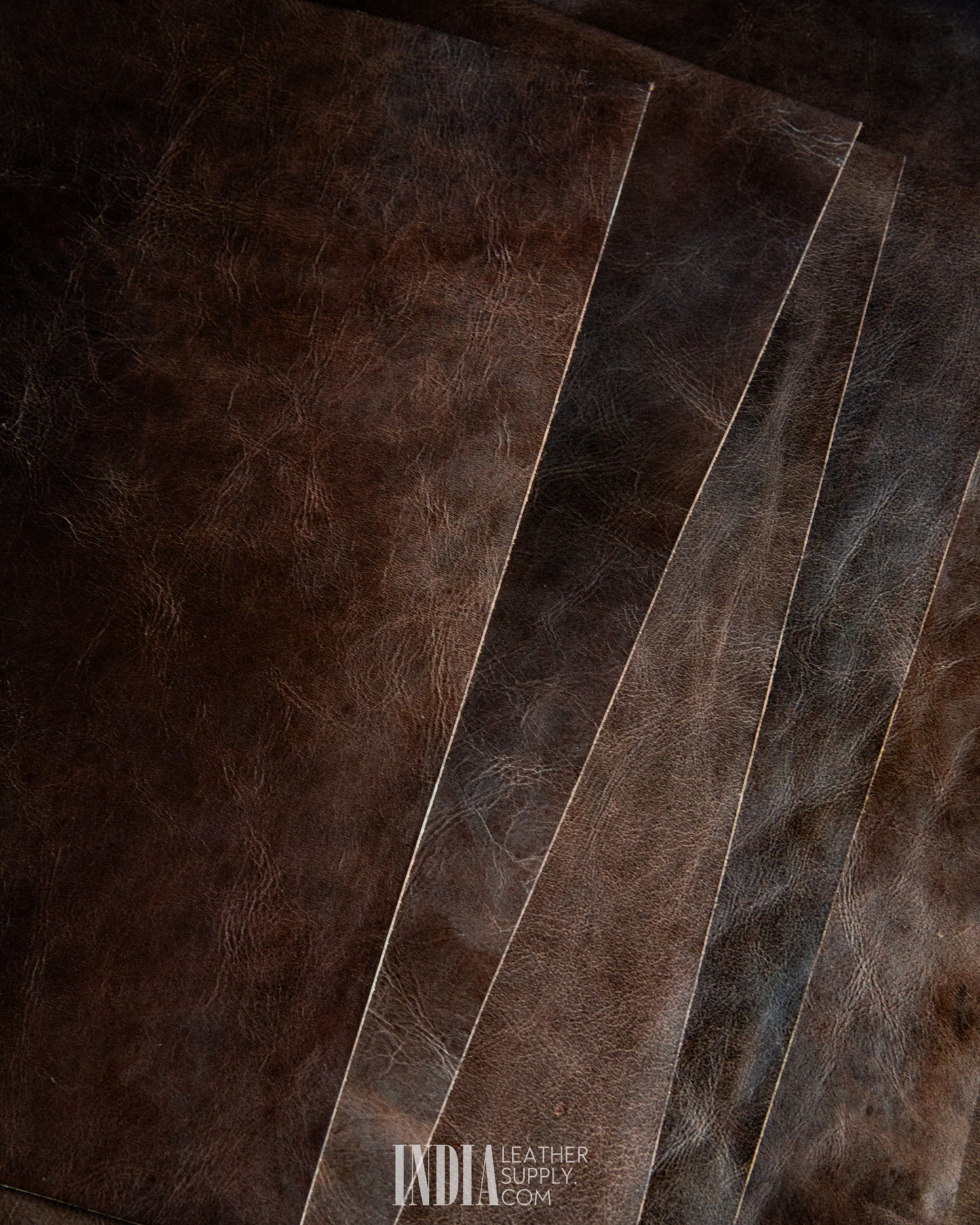 Sheong Shi Tannery Distress Brown Leather 0.8-1mm | India Leather Supply