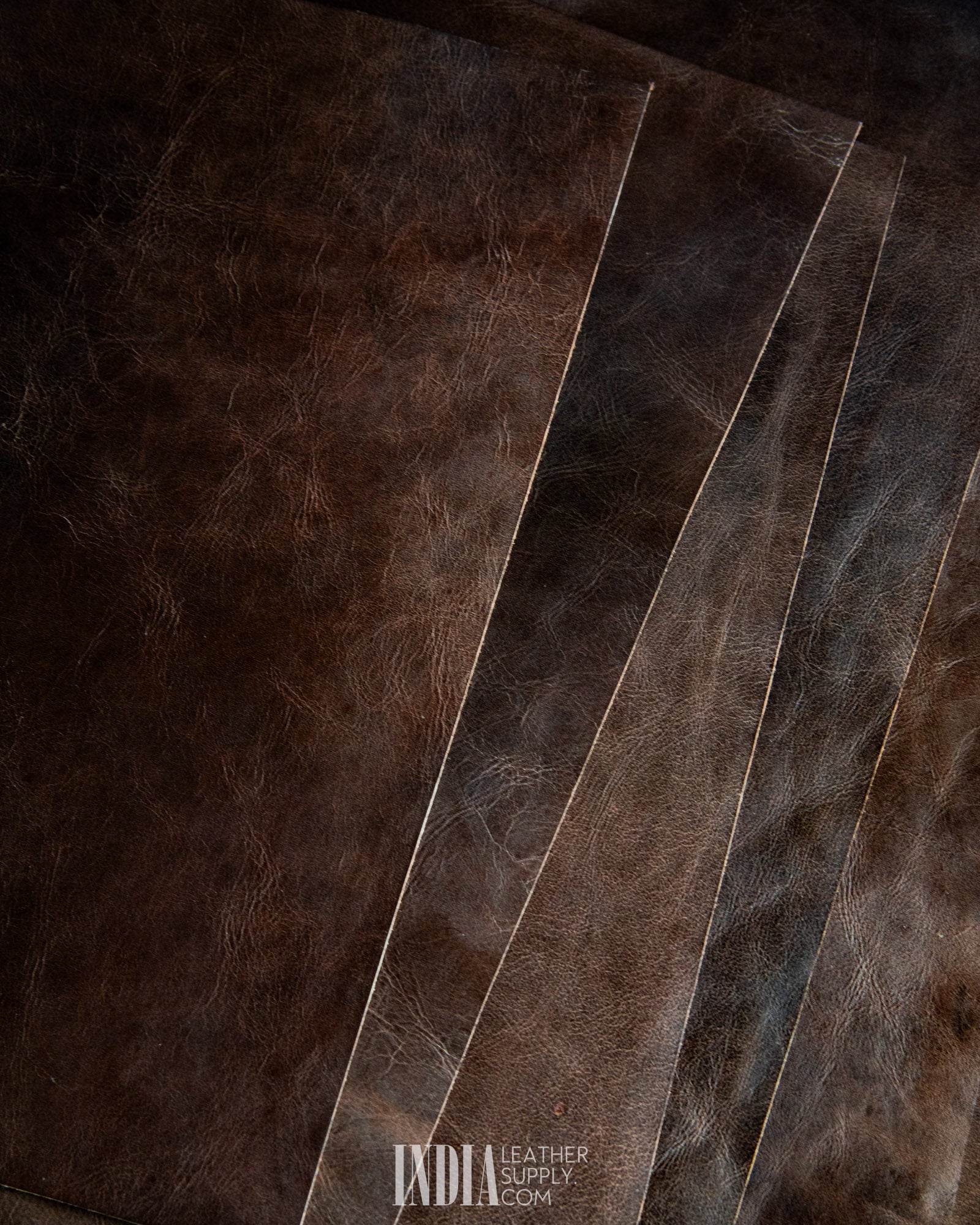 Sheong Shi Tannery Distress Brown Leather 0.8-1mm | India Leather Supply