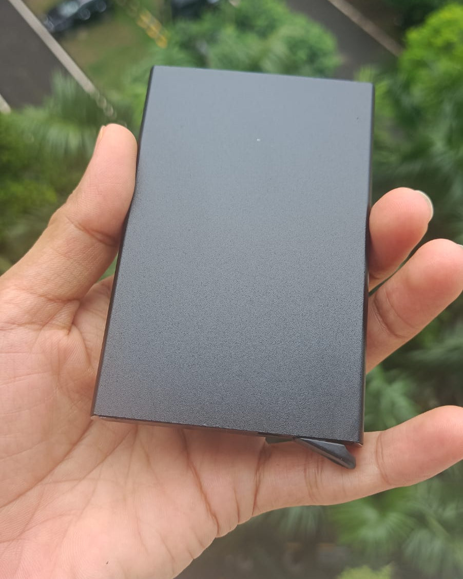 Sliding Card Holder Bottom Press | India Leather Supply