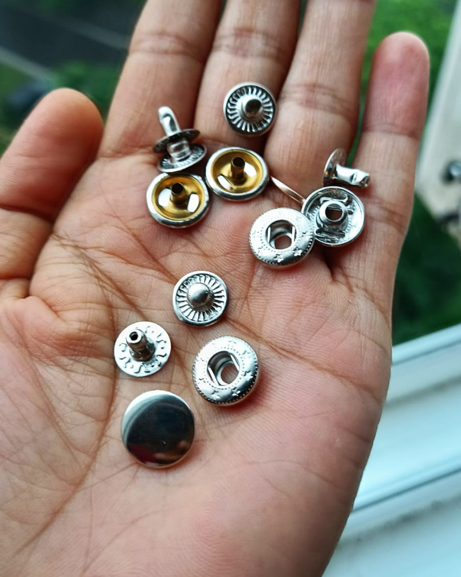 Snap Button Brass | Nickle Premium | India Leather Supply