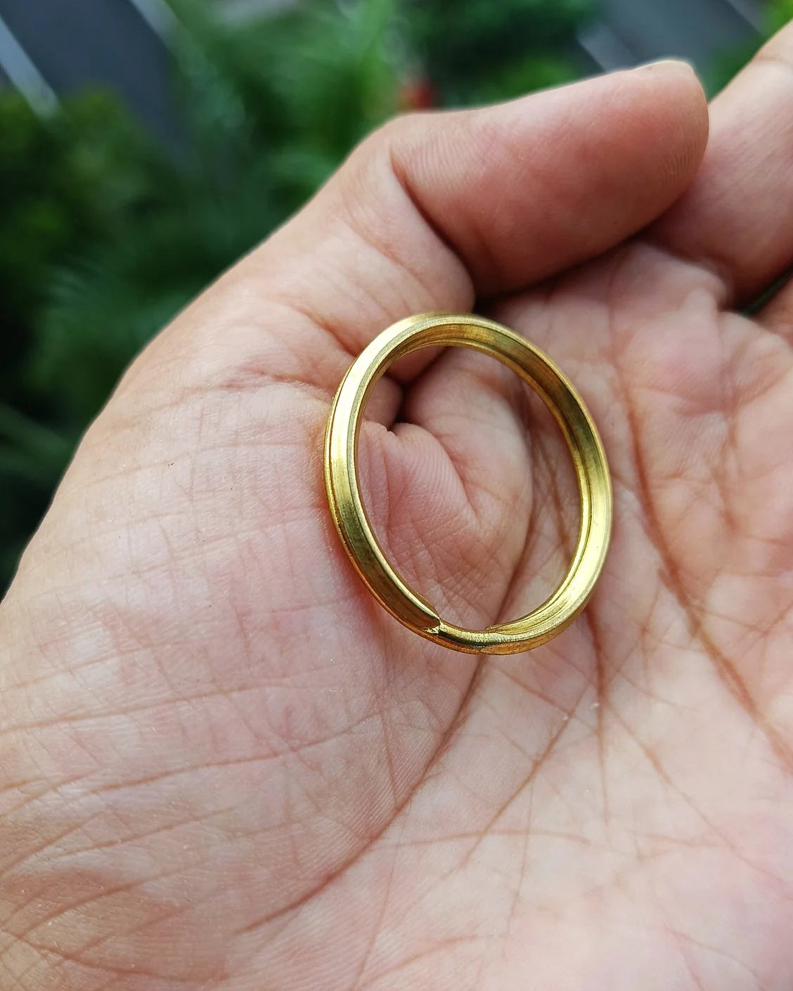 Solid Brass Keyring | Arc Keyring | India Leather Supply
