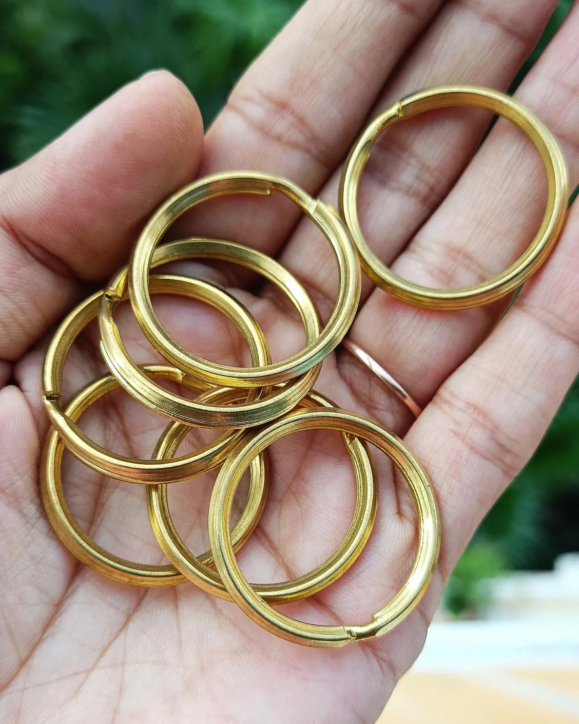Solid Brass Keyring | Arc Keyring | India Leather Supply