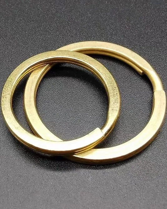 Solid Brass Keyring | Flat Keyring | India Leather Supply