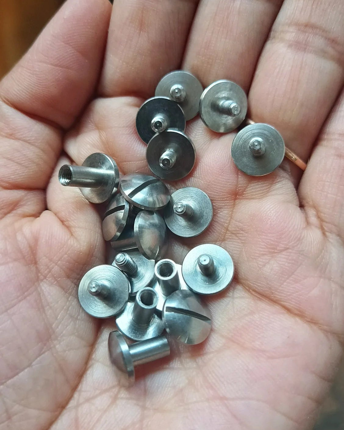 Stainless Steel Belt Screw | 4x8x10mm | India Leather Supply