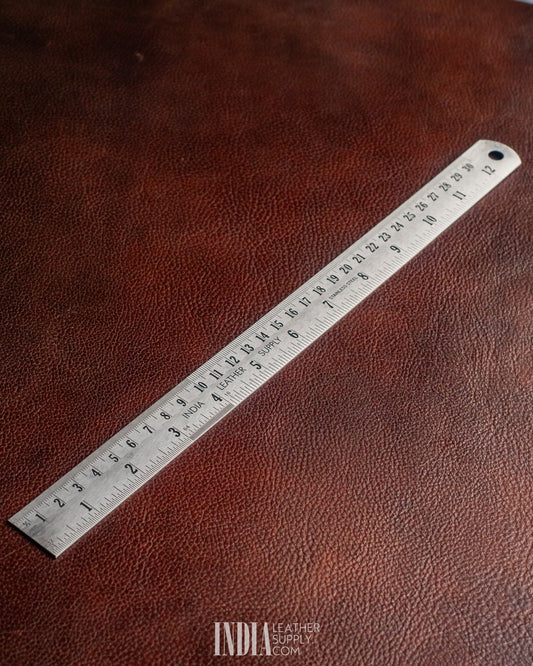 Stainless Steel Ruler 30cm / 12 Inch | India Leather Supply